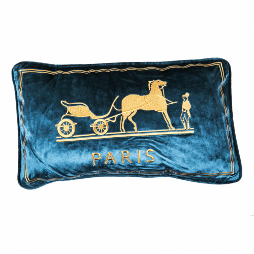 декоративная подушка old paris синий в Чебоксарах