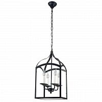 дизайнерская подвесная люстра spot light cage 9500404 черная в Чебоксарах