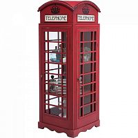 шкаф-витрина london telephone красный в Чебоксарах