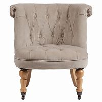 кресло amelie french country chair серо-бежевое в Чебоксарах