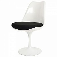 стул eero saarinen style tulip chair черная подушка в Чебоксарах