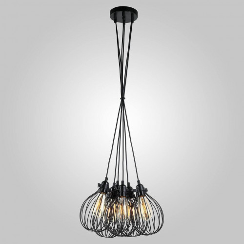 подвесная люстра eurosvet moll 50059/6 черный в Чебоксарах