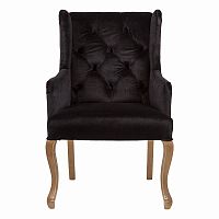 кресло с ушами черное ashby chair в Чебоксарах