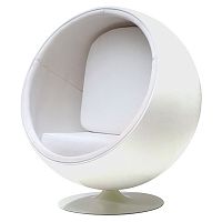 кресло eero ball chair белое в Чебоксарах