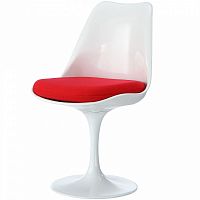 стул eero saarinen style tulip chair красная подушка в Чебоксарах