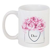 кружка с рисунком dior peonies в Чебоксарах