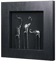 панно "три слона 2 (черная рама)" в Чебоксарах