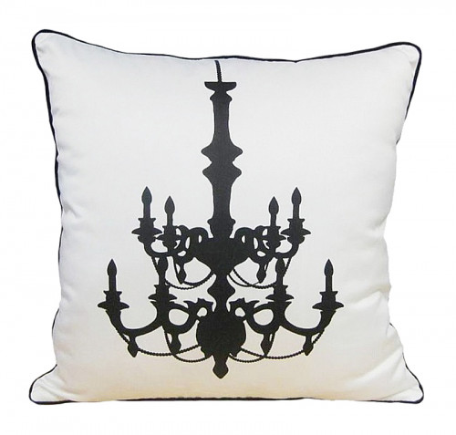 подушка с рисунком канделябра chandelier white в Чебоксарах